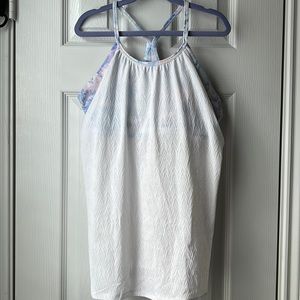 Ivivva by Lululemon white tank top with built in bra.